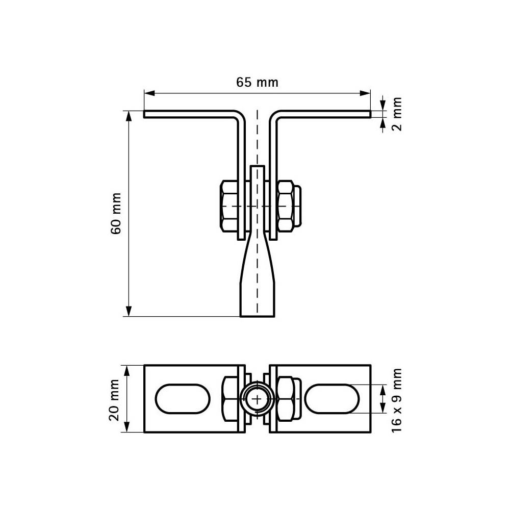 Walraven Dachaufhängeelement M8, stufenlose Befestigung an Schrägdächern, Stahl elekt... WALRAVEN-6788008 8712993285280 (Abb. 4)