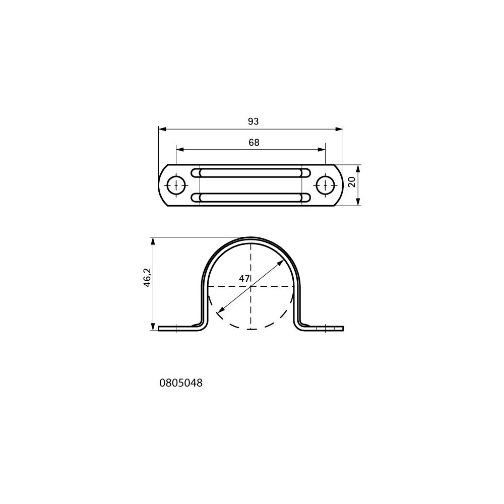 Walraven Rohrband 1-teilig, Durchmesser 47mm für Kabel, Stahl- und Kunststoffrohr, el... WALRAVEN-0805048 8712993266425 (Abb. 4)