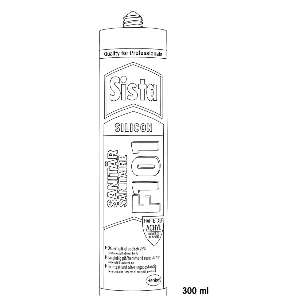 Walraven Sista Silikon F101 Sanitär, sauervernetzend pilzhemmend, Caramel, 300ml... WALRAVEN-HE-L11CL 4015000078597 (Abb. 4)