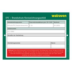Walraven Pacifyre Kennzeichnungsschild EFC, für Wand und Decke... WALRAVEN-2132100703 8712993968404 (Abb. 1)