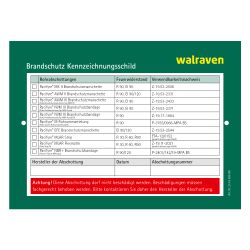 Walraven Pacifyre Kennzeichnungsschild, 105x148x1mm beidseitig für Wand und Decke... WALRAVEN-2149999901 8712993613434 (Abb. 1)