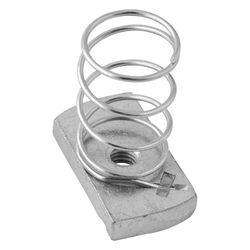Walraven Strut Schiebemutter M12, 19x34x42mm mit Feder 33mm, feuerverzinkt, 6518212... WALRAVEN-6518212 8712993542499 (Abb. 1)