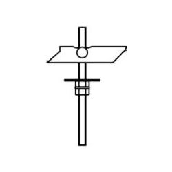 Walraven Kippdübel Gewindebolzen mit U-Profil, M6x100mm, elektrolytisch verzinkt... WALRAVEN-0670602 8712993344659 (Abb. 1)