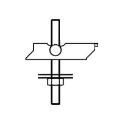 Walraven Kippdübel Gewindebolzen mit U-Profil, M8x100mm, elektrolytisch verzinkt... WALRAVEN-0670603 8712993265886 (Abb. 1)