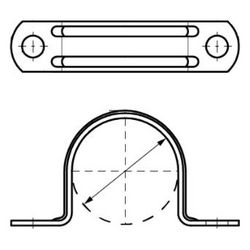 Walraven Rohrband 1-teilig, Durchmesser 26mm für Kabel, Stahl- und Kunststoffrohr, el... WALRAVEN-0805027 8712993266395 (Abb. 1)