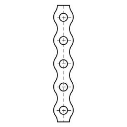 Walraven Montageband gewellt 17x0,8mm Länge 10m Lochbild 7,0mm, Edelstahl 1.4401... WALRAVEN-0833017 8712993211302 (Abb. 1)