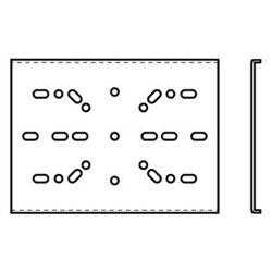 Walraven Fixierplättchen Bismat 70x52x1mm, für sanitären Wandscheiben an Schienen, St... WALRAVEN-0835000 8712993077557 (Abb. 1)