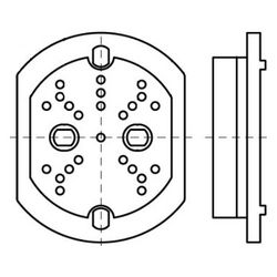 Walraven Bismat Schiene Schalltrenner 54x18mm, ABS, EPDM, 0835001... WALRAVEN-0835001 8712993077571 (Abb. 1)