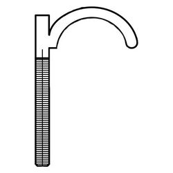 Walraven Dübelhaken einfach 42x8mm, Breite 135mm für Rohrdurchmesser bis 28mm, PA, Gr... WALRAVEN-0852013 8712993347919 (Abb. 1)