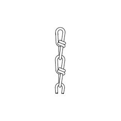 Walraven Knotenkette DIN5686, 35x6,0mm Länge 30m im Eimer Stärke 2,5mm, elektrolytisc... WALRAVEN-0912027 8712993541539 (Abb. 1)