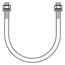 Walraven Rundstahlbügel, Durchmesser 21,5mm 1/2" Gewinde M6, inkl. 2x Muttern und ... WALRAVEN-2084306021 8712993624553 (Abb. 1)