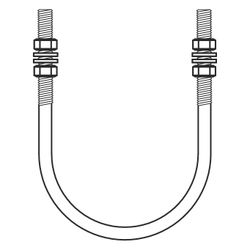 Walraven Rundstahlbügel lang, Durchmesser 139,7mm 5" Gewinde M12, inkl. 4x Muttern... WALRAVEN-2085312140 8712993622610 (Abb. 1)
