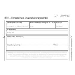 Walraven Pacifyre Kennzeichnungsschild EFC, für Wand und Decke... WALRAVEN-2132100703 8712993968404 (Abb. 1)