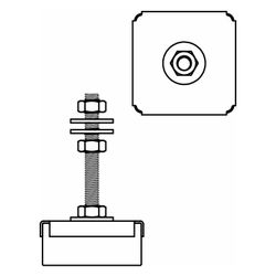 Walraven VibraTek Maschinenfuß MR-L 3000, nivellierbar Gewinde M10, 73x73x121,5mm... WALRAVEN-2800103000 8719942045094 (Abb. 1)