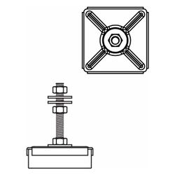 Walraven VibraTek Maschinenfuß MR-L 5000, nivellierbar Gewinde M12, 103x103x132mm... WALRAVEN-2800105000 8719942045124 (Abb. 1)