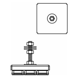 Walraven VibraTek Maschinenfuß MR-L 8000, nivellierbar Gewinde M16, 162x162x141mm... WALRAVEN-2800108000 8719942045155 (Abb. 1)