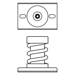 Walraven VibraTek Stahlfederdämpfer MS-1X, Gewinde M12 max. 1500N, 86x128x116mm... WALRAVEN-2800401500 8719942045551 (Abb. 1)