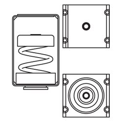 Walraven VibraTek Stahlfederhänger HS-1, Gewinde M8 max. 500N, 60x65x105mm... WALRAVEN-2800600500 8719942046008 (Abb. 1)
