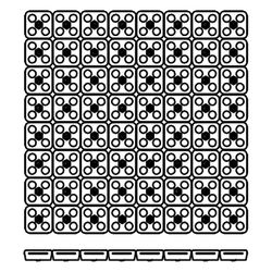 Walraven VibraTek Antivibrationsplatte PR-T, 411x411x18mm zuschneidbar je 50x50mm... WALRAVEN-2801200400 8719942047593 (Abb. 1)