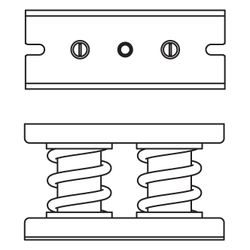 Walraven VibraTek Stahlfederdämpfer MS-2X, Gewinde M12 max. 10000N, 83x210x122mm... WALRAVEN-2802010000 8719942055055 (Abb. 1)
