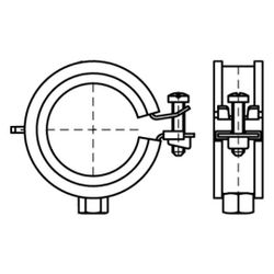 Walraven Rohrschelle KSB1 M8, Rohraußendurchmesser 25-28mm Einschraubenschelle, EPDM,... WALRAVEN-3363028 8712993077212 (Abb. 1)