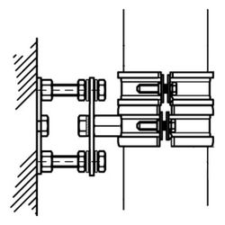 Walraven Bismat Stützbefestigung 1000, für Fallrohr DN 80 89mm, EPDM, Stahl elektroly... WALRAVEN-3363090 8712993835928 (Abb. 1)
