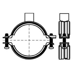 Walraven Rohrschelle KSB2 3G, M8 M10 1/2", Durchmesser 219-225mm Zweischrauben-Rohrs... WALRAVEN-33965225 8712993609277 (Abb. 1)