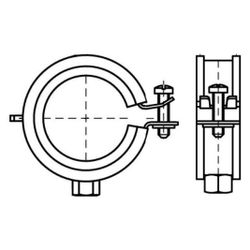 Walraven Bismat Rohrschelle 2000, 57-64mm M8/M10 Zweischraubenschelle, EPDM, Stahl el... WALRAVEN-3403064 8712993004041 (Abb. 1)