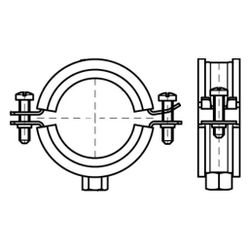 Walraven Bismat Rohrschelle 2000, 116-119mm M8/M10 Zweischraubenschelle, EPDM, Stahl ... WALRAVEN-3403119 8712993004164 (Abb. 1)