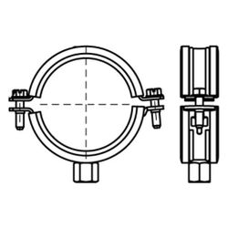 Walraven Bismat Rohrschelle 2000, 73-80mm M8/M10 Zweischraubenschelle, Silikon, Stahl... WALRAVEN-3404080 8712993295678 (Abb. 1)