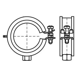Walraven Bismat Rohrschelle 5000, 16mm M8 Fest- und Gleitschelle, EPDM, Stahl elektro... WALRAVEN-3483018 8712993072583 (Abb. 1)