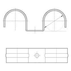 Walraven Befestigungsschelle doppelt 16mm, für Fußbodenrohre, elektrolytisch verzinkt... WALRAVEN-3913216 8712993083602 (Abb. 1)