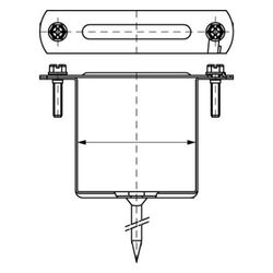 Walraven Regenrohrschelle 400 viereckig, für 100mm Rohre, mit Sicherheitsschnellversc... WALRAVEN-4031100 8712993271498 (Abb. 1)