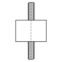 Walraven Schalldämmelement Typ A M8x23mm, für Geräte 76x40mm M8, für Strut und RapidR... WALRAVEN-4125009 8712993365326 (Abb. 1)