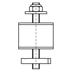 Walraven Schalldämmelement Typ A M8x23mm vormontierte, für Geräte 76x40mm M8, für Str... WALRAVEN-4125010 8712993818501 (Abb. 1)