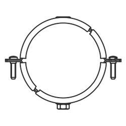 Walraven Lüftungsschelle M8 125mm Schelle 2-teilig, EPDM, Edelstahl 1.4404... WALRAVEN-4137125 8712993056071 (Abb. 1)