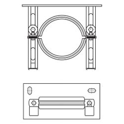 Walraven Fallrohrstützbefestigung 135mm DN 125, Konsolensatz mit Bismat SL, EPDM, ele... WALRAVEN-4323125 8712993026487 (Abb. 1)