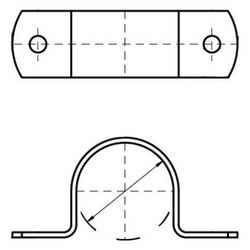 Walraven Industrierohrband 42,4mm 1 1/4", 1-teilig für Stahlrohr DN 32, Stahl feuerve... WALRAVEN-4608042 8712993066650 (Abb. 1)