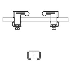 Walraven Trägerklemmset 27x18mm 5-teilig, M8 Länge 400mm bis Flanschstärke 12mm, elek... WALRAVEN-6070400 8712993541836 (Abb. 1)
