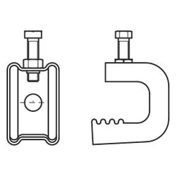Walraven Trägerklammer Modell O, Dicke bis 45mm, Bohrung 14mm, Stahl Dacromet... WALRAVEN-6077045 8712993542116 (Abb. 1)