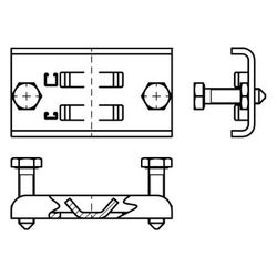 Walraven Strut Klemmflansch 58x105x46,4mm, für Schienen 41x21/41mm, elektrolytisch ve... WALRAVEN-6078031 8719942005869 (Abb. 1)