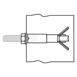Walraven Porenbetonanker WGB-M, M12 VdS-Zulassung, R30-R120, elektrolytisch verzinkt... WALRAVEN-6103512 8719942025072 (Abb. 1)