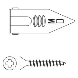 Walraven Einschlagdübel WPF, 12x30mm für Gipskarton, inkl. Schrauben 4x30mm, elektrol... WALRAVEN-6110263 8719942007542 (Abb. 1)