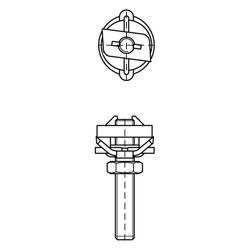 Walraven RapidRail Hammerfix, M8x30mm mit Klemmfeder, für RapidRail-Schienen, elektro... WALRAVEN-6523803 8712993372294 (Abb. 1)