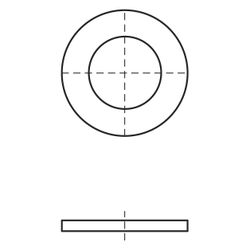 Walraven Unterlegscheibe flach, 8,4x25x2,5mm MLAR, für Schiene WM0-35, elektrolytisch... WALRAVEN-6533308 8712993070305 (Abb. 1)
