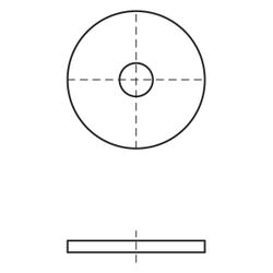 Walraven Unterlegscheibe flach, 10,5x35x2,5mm MLAR, für 50x40mm, elektrolytisch verzi... WALRAVEN-6533410 8712993294206 (Abb. 1)