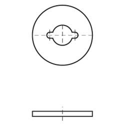 Walraven Unterlegscheibe flach, 6,5x25x2,5mm, für RapidRail, Edelstahl 1.4401... WALRAVEN-6537006 8712993283965 (Abb. 1)