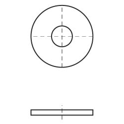 Walraven Unterlegscheibe flach, 14x28x3mm, für RapidRail, Edelstahl 1.4401... WALRAVEN-6537012 8712993314645 (Abb. 1)
