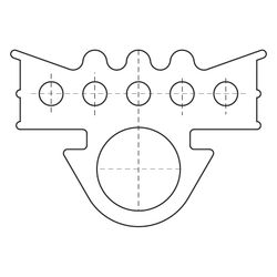 Walraven Schienendämmprofil 31x22mm, für Schiene WM0-35 nach DIN 4109, EPDM, Schwarz... WALRAVEN-6568001 8712993319107 (Abb. 1)