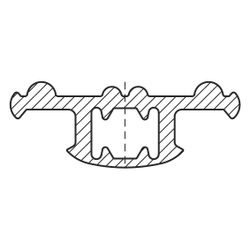 Walraven Strut Schienendämmprofil 48,5x18mm, Länge 30m nach DIN 4109, EPDM, Schwarz... WALRAVEN-6568041 8712993092987 (Abb. 1)